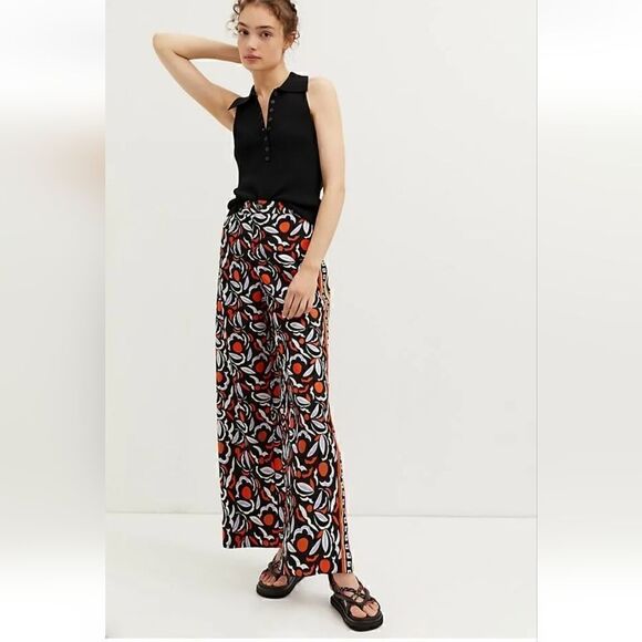 Anthropologie Breezy Straight Red Motif Pants Size 6 - Picture 16 of 16